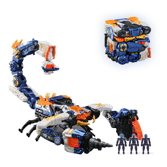 52TOYS BEASTBOX Hurrican in cube form for compact, stackable display.
