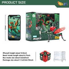52TOYS Beastbox Reaper packaging includes a transparent storage box