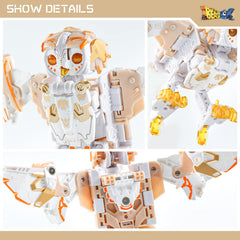 52TOYS BEASTBOX WHITE NOISE showcases flexible joints and pose options