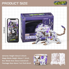 White Tiger figure sized about 18 cm by 52TOYS Infinity Box IB-03