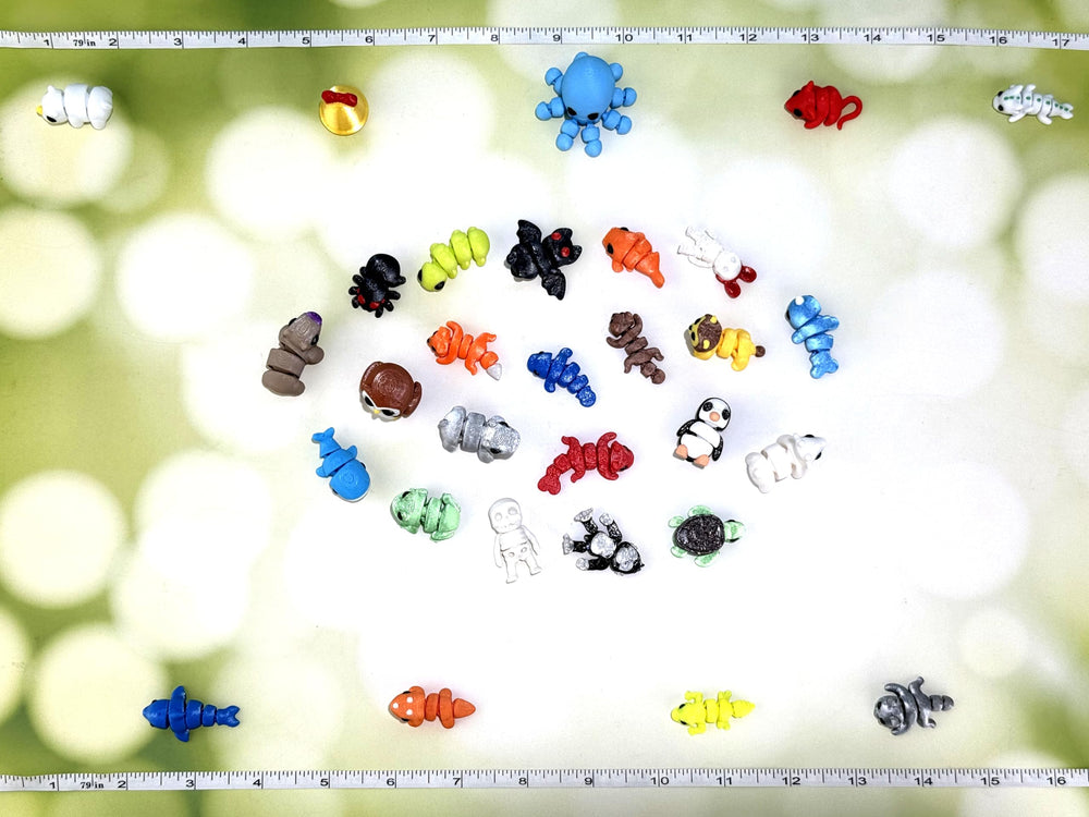 66 Pcs Mini 3D Printed Animal Figurines desk decor adds whimsy to your workspace