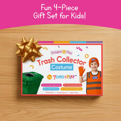 7 Days of Play trash-collector-playset-scene, inspires garbage truck themed pretend play.