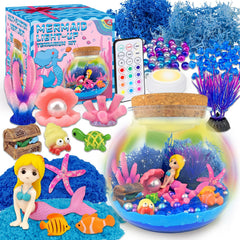 7july Mermaid Terrarium Kit figurines for imaginative underwater play and storytelling