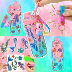 7july Stainless-Steel Bottle 16oz with secure lid for spill-free hydration