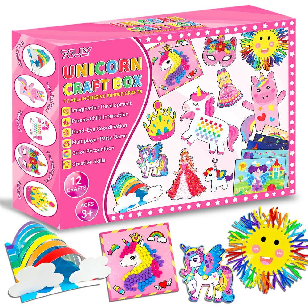 7july Unicorn Craft Box with twelve projects to spark kids' creativity