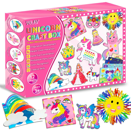 7july Unicorn Craft Box with twelve projects to spark kids' creativity
