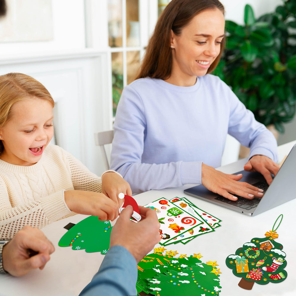 80UncleKimby child crafting action—kids decorating together in classroom or home