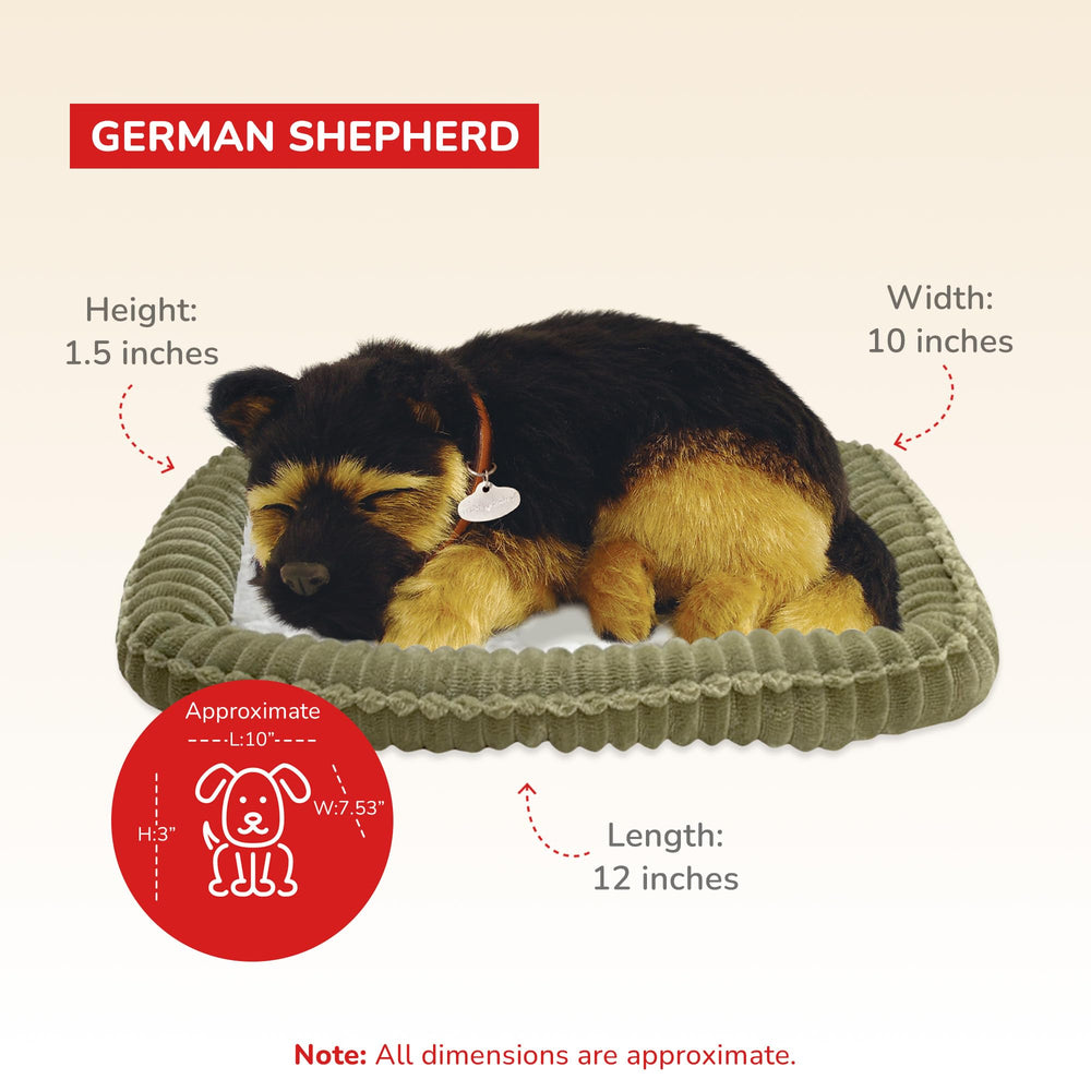 88 Unlimited German Shepherd Plush with bed emphasizes luxury comfort during rest