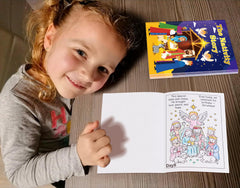 90shine bulk-pack coloring books for easy distribution during Bible classes.