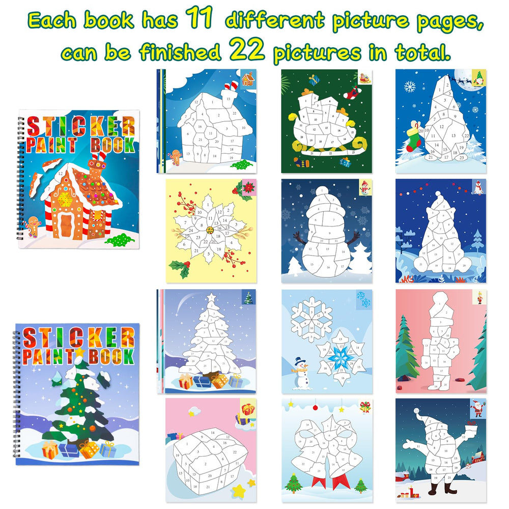 90shine elf design sticker book supports imaginative, playful holiday activities.