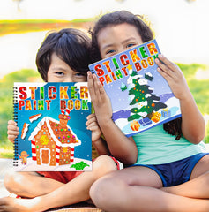 90shine wreath design sticker book adds ready-to-display holiday artwork.