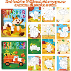 90shine pumpkin scene sticker page sparks imaginative fall play