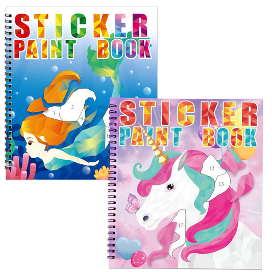 90shine sea-maid horned horse sticker book cover for imaginative play