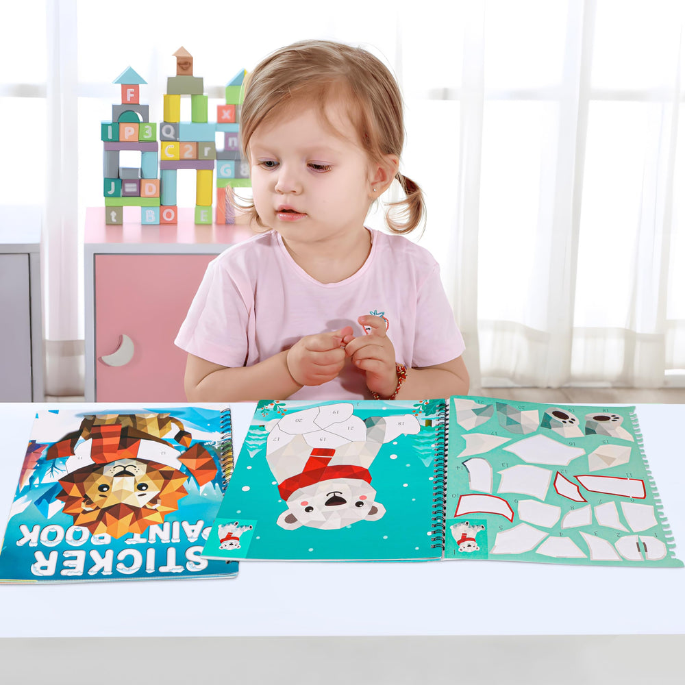 90shine sticker book instruction back with clear guidance for parents and kids.