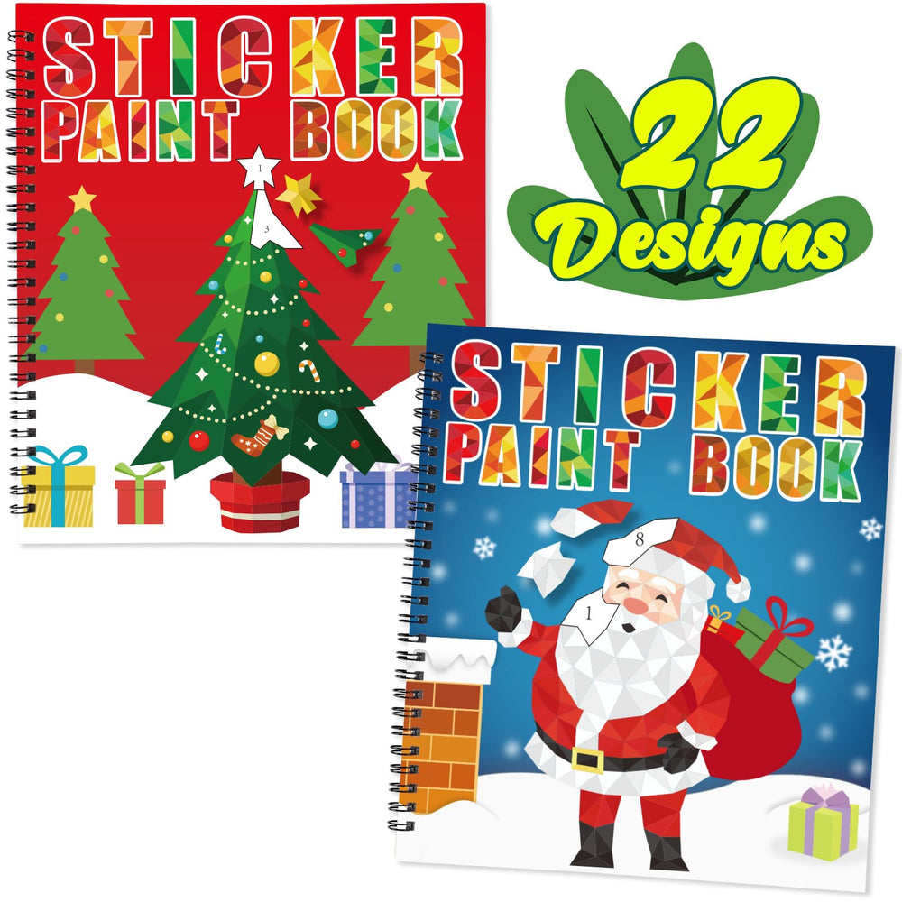 90shine sticker paint books cover featuring festive Christmas artwork for creative crafts