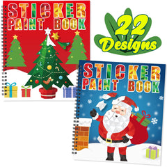 90shine sticker paint books cover featuring festive Christmas artwork for creative crafts