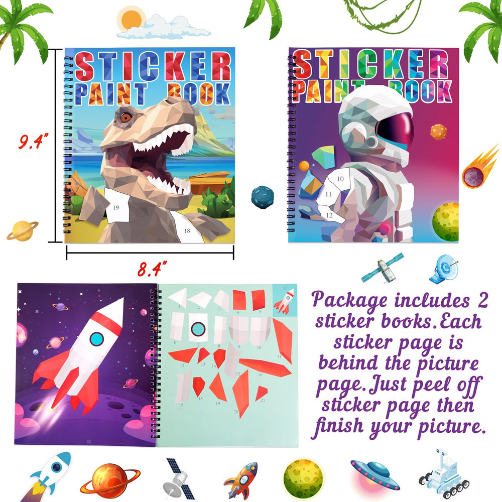 90shine stickers feature dinosaurs and astronauts for imaginative storytelling and exploration.