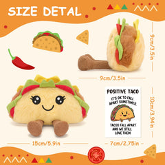 A AIFAMY Taco plush close-up embroidery shows vibrant colors and durable stitching