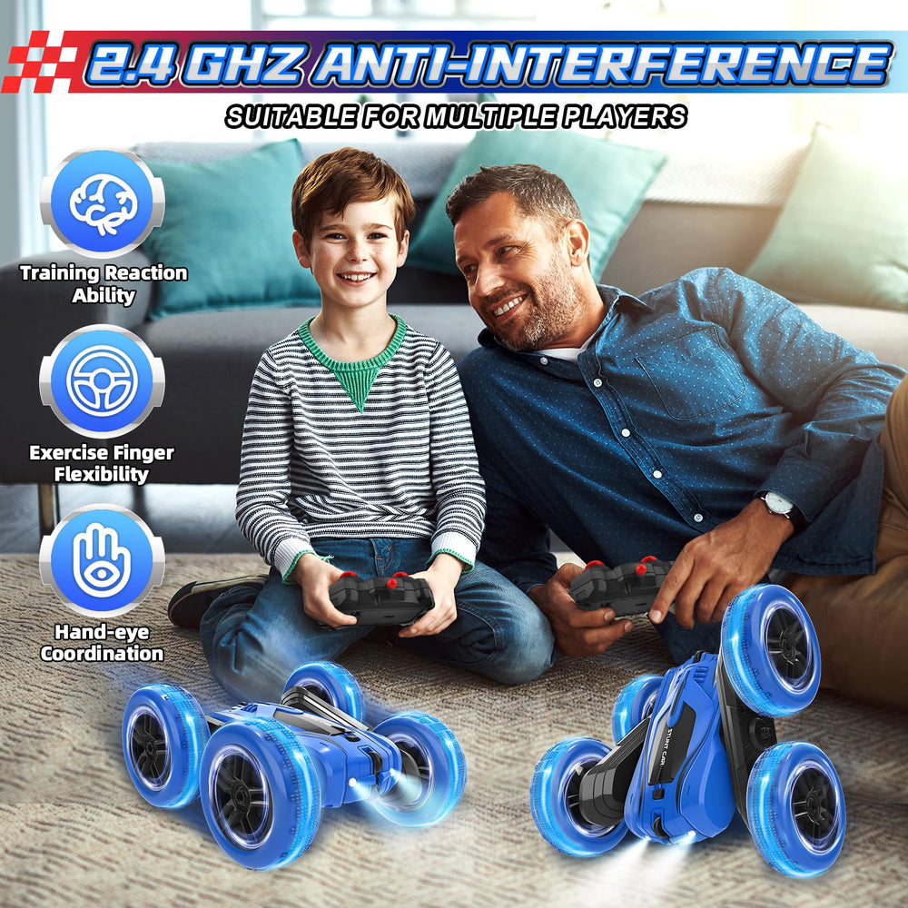 A ALPHA 2.4GHz RC car avoids interference for group play