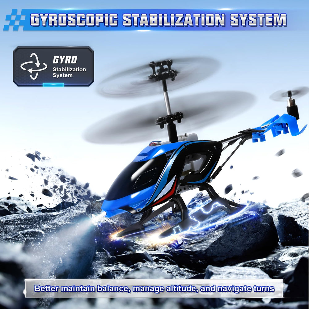A ALPHA RC Helicopter with gyroscopic stabilization for smooth beginner flights