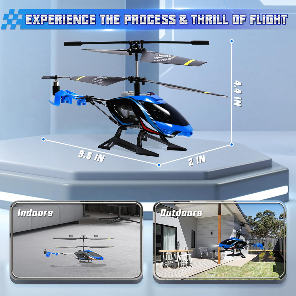 A ALPHA RC Helicopter compact design for quick play sessions