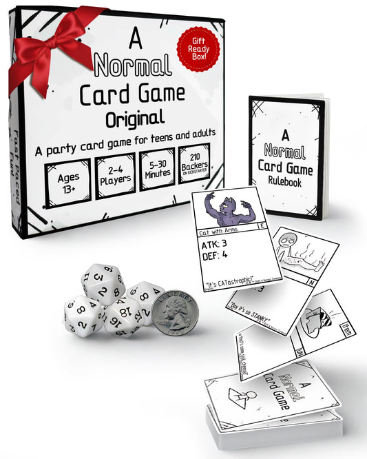 A Normal Card Game demonstrates its compact portable design for travel and quick rounds.