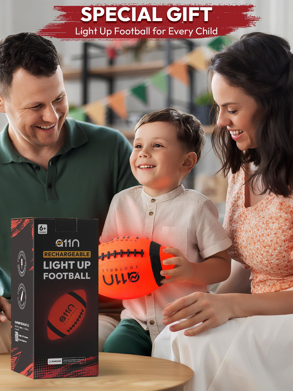 A11N SPORTS durable night-play football ready for outdoor use
