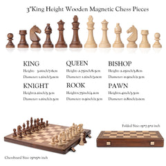 A&A handmade wooden chess pieces with felt bottoms protect the board.