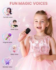 Aadmd mini karaoke machine pink for kids celebrations and learning.