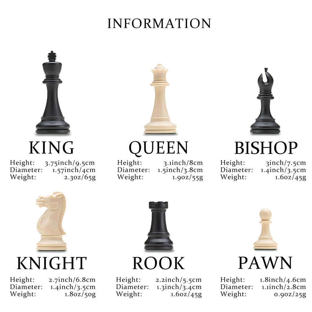 A&A 3.75-inch king-height Staunton pieces are easy to spot