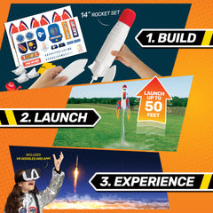Abacus Brands Bill Nye rocket assembly kit for hands-on STEM activities.