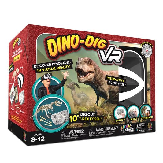 Abacus Brands STEAM Dino Dig VR goggles enable immersive dinosaur learning experiences.