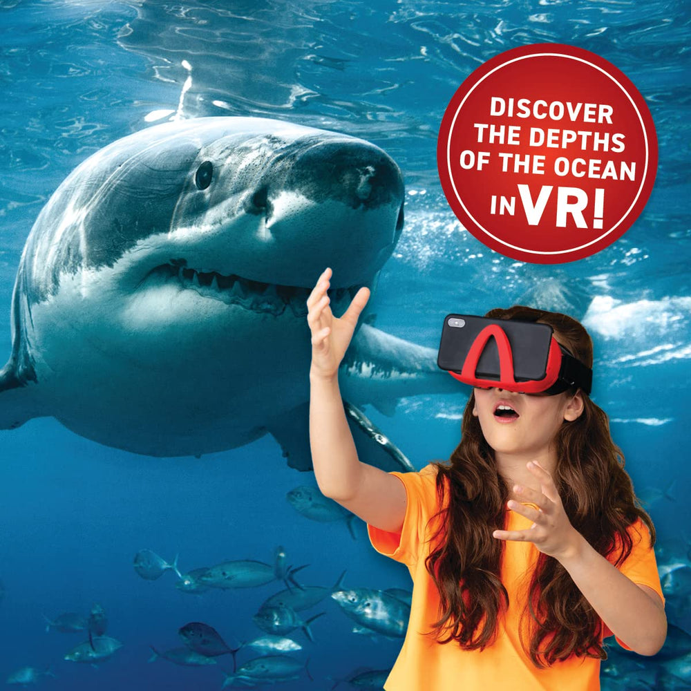 Abacus Brands VR experience dive showing sharks, whales, and jellyfish in 3D.