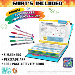 Abacus Pixicade 108-page guide with sample games and tips.
