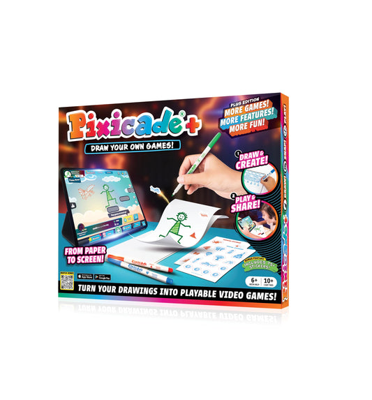 Abacus Pixicade+ drawing-to-game converts sketches into playable adventures.