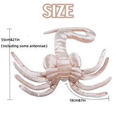 Abawaka Facehugger plush side view, squeezable reading buddy