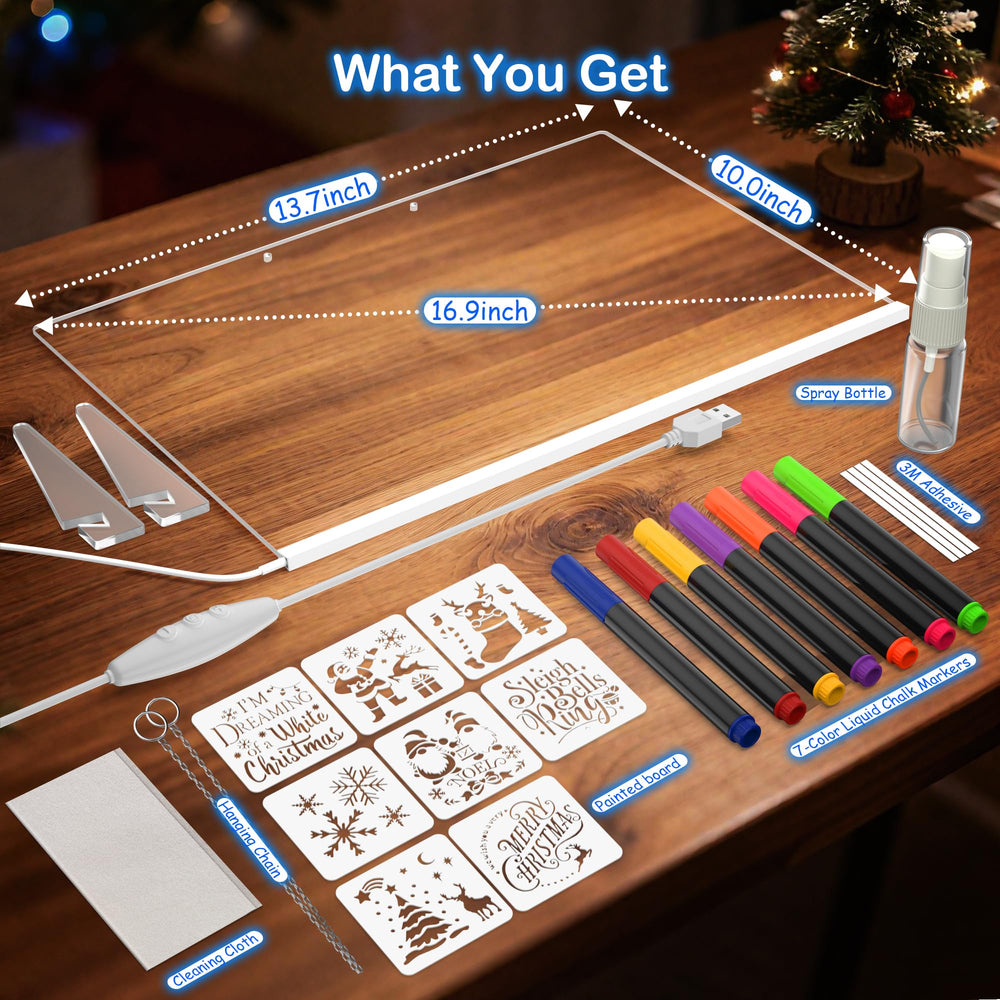 ABCOOL LumiBoard tracing templates and markers spark guided drawing