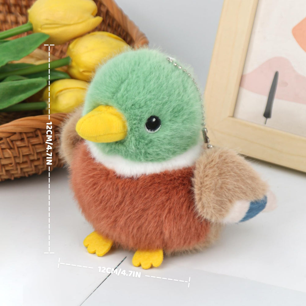 Weighted base helps the duck plush sit nicely on shelves.