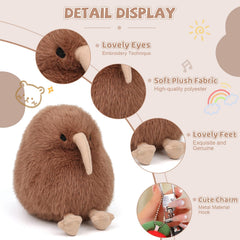 ABEARCAR Kiwi Plush close-up highlighting detailed fur texture.
