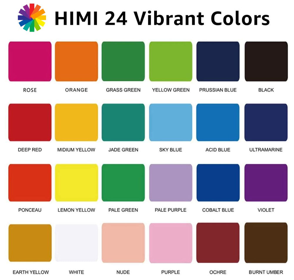 ABEIER HIMI palette included for easy color mixing during painting sessions.