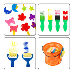 ABEIER portable bucket keeps supplies organized for mess-free art on the go