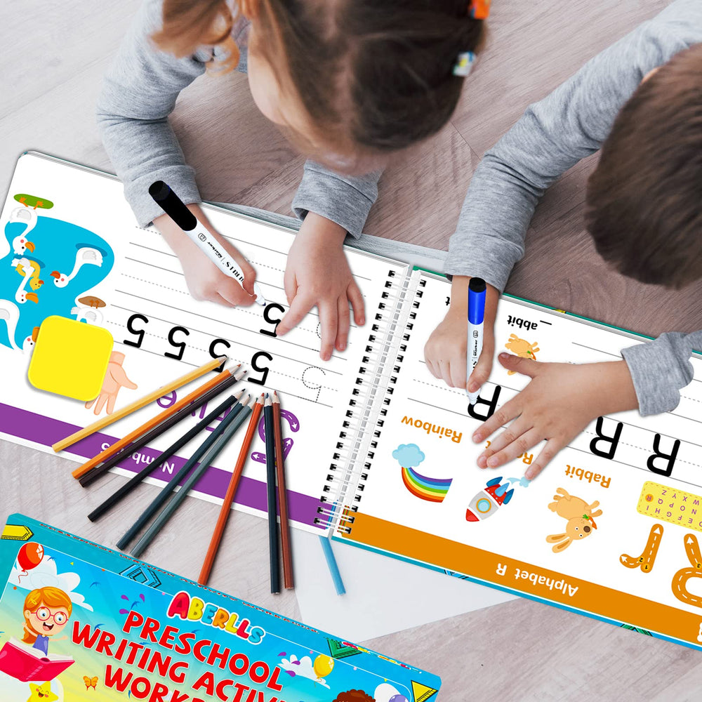 ABERLLS handwriting child writing in workbook boosts fine motor skills