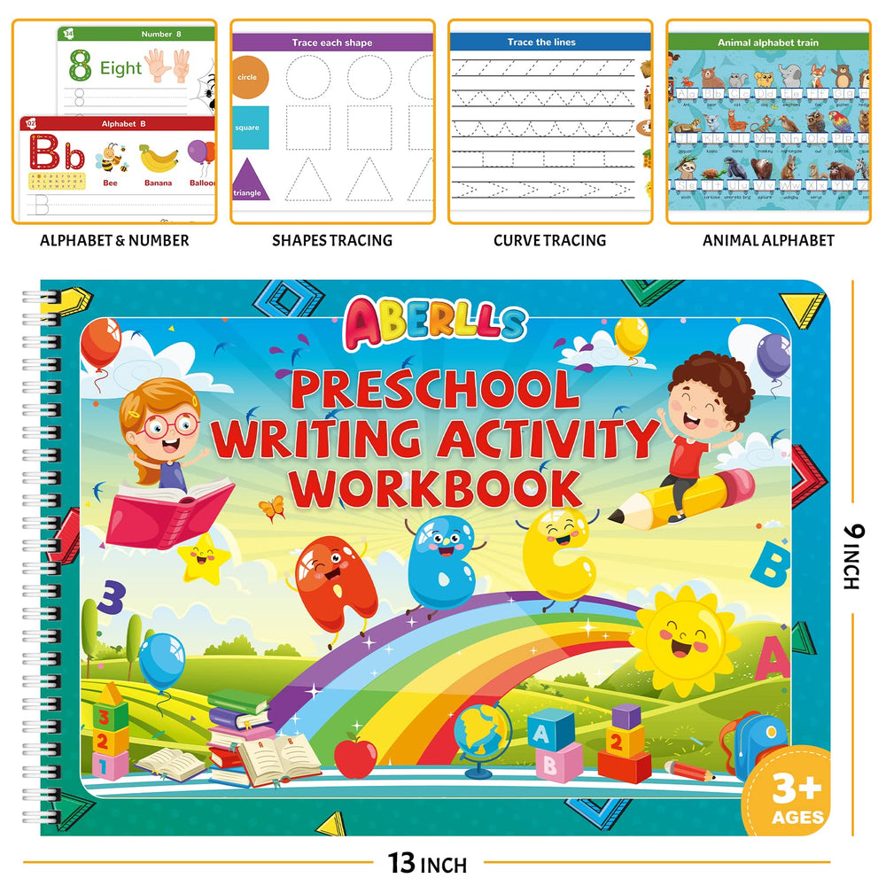 ABERLLS handwriting dry erase markers included for reusable practice