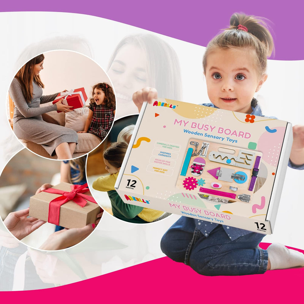 ABERLLS Busy Board Colorful Learning for imaginative exploration and skill building