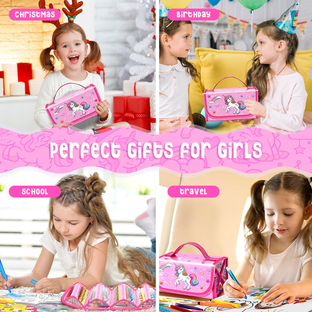 ABERLLS unicorn stickers and ruler complete the art set