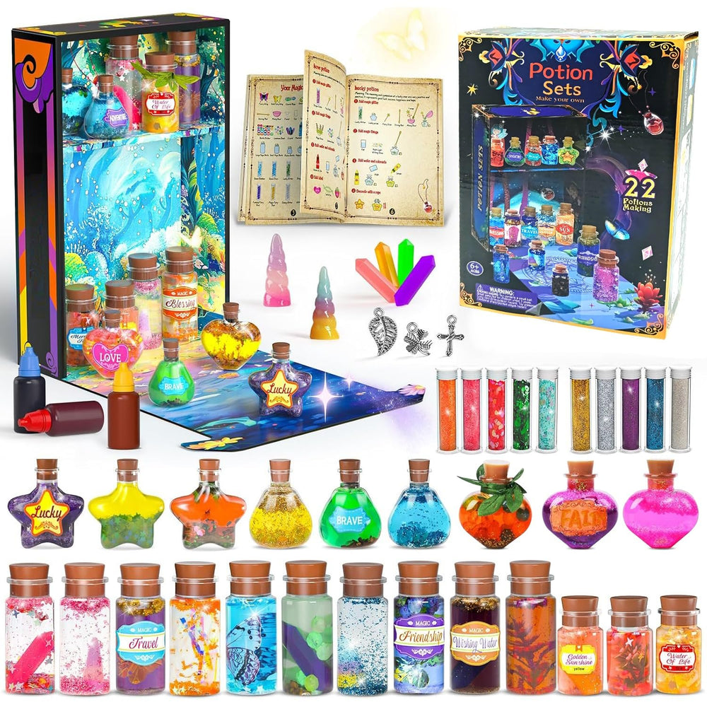 Abifny Fairy Magic Potions Kit display box keeps bottles neatly organized for display.