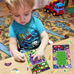 Abilat creative sticker pack supports imagination by letting children design themed number faces.
