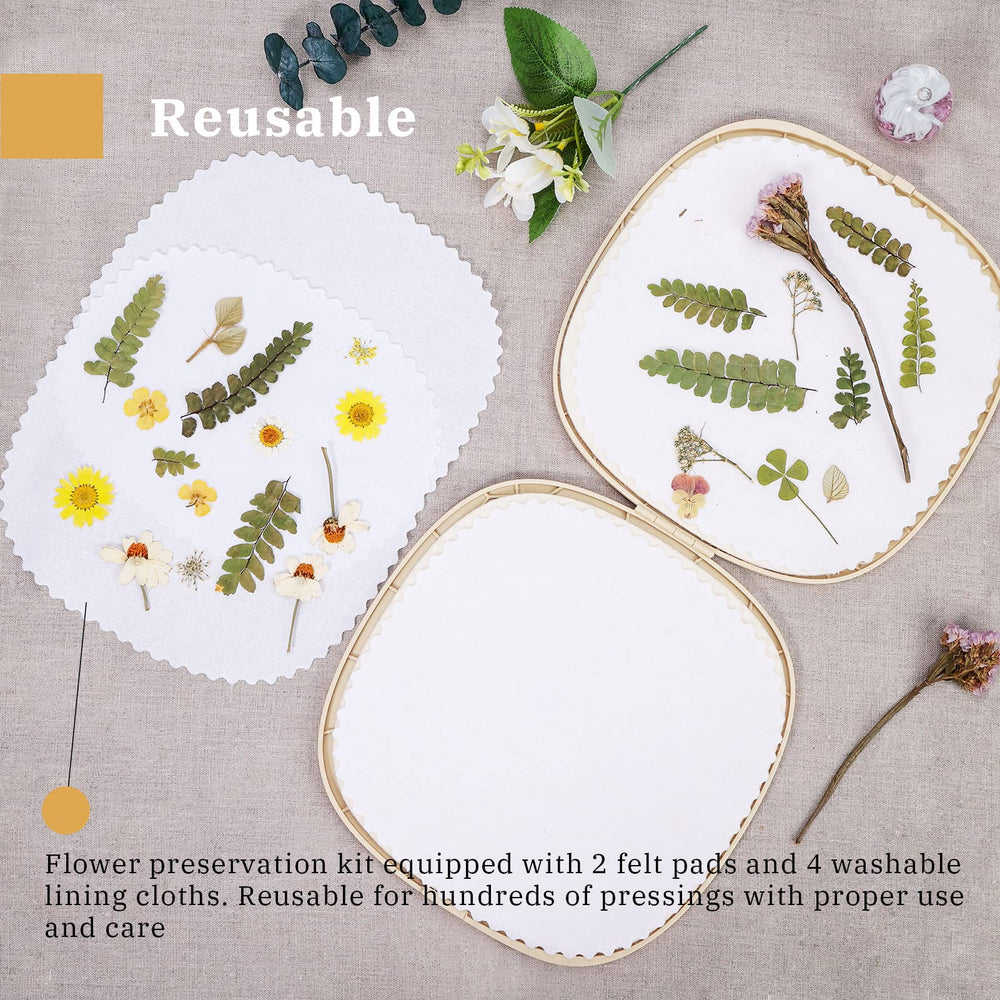 Aboofx included felt pads protect delicate petals during pressing.