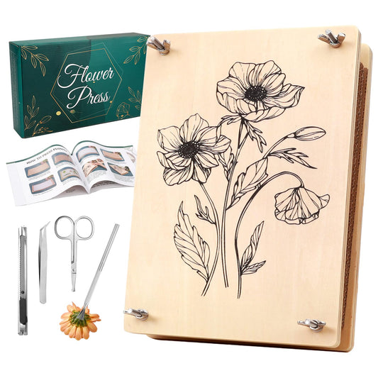 Aboofx large flower press kit front view for effortless home pressing.