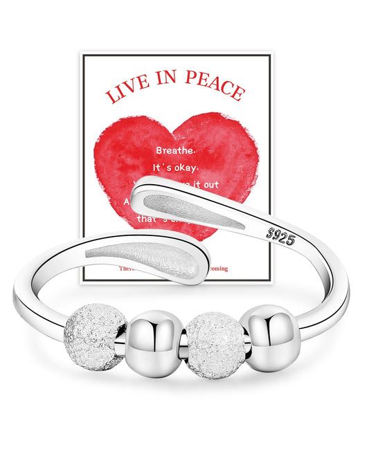 ABPBA anxiety ring with spinner beads for silent fidget relief